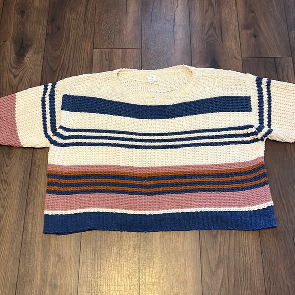 BY together oversized cable knit sweater size large - Picture 2 of 8